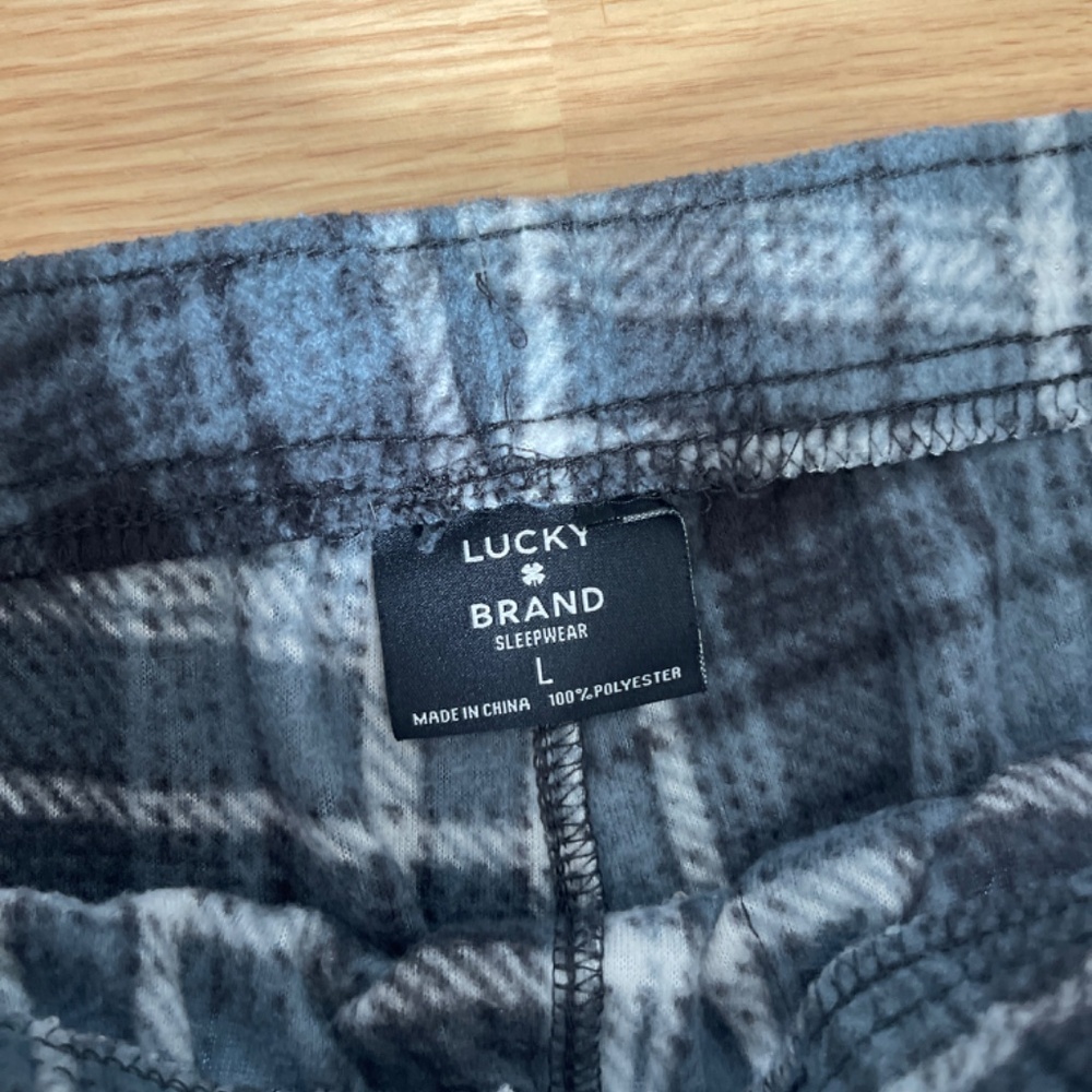 Men’s Lucky Brand Fleece Pajama Pants with Drawstring Waist Size Large - Picture 4 of 5